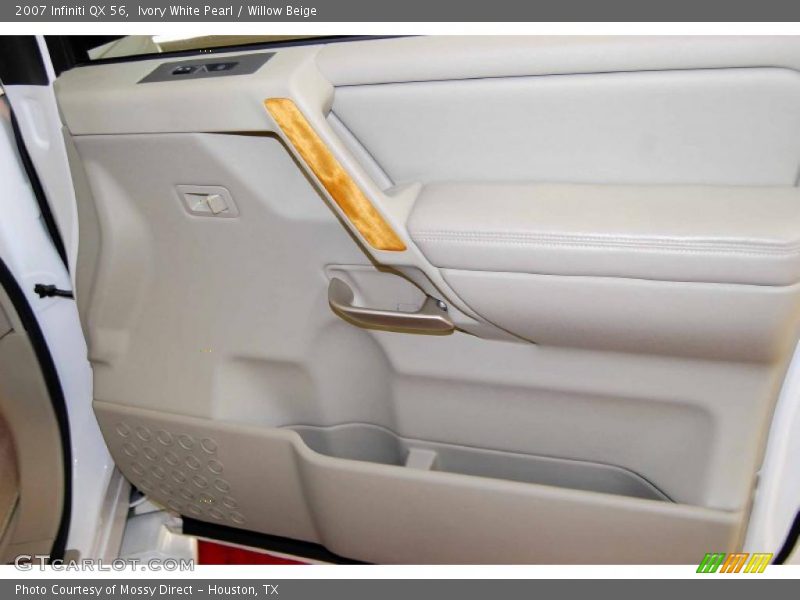 Ivory White Pearl / Willow Beige 2007 Infiniti QX 56