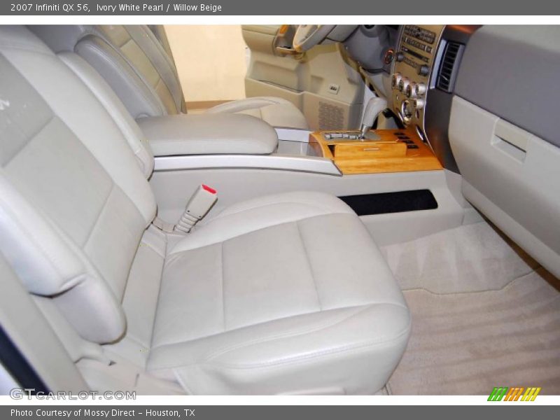 Ivory White Pearl / Willow Beige 2007 Infiniti QX 56