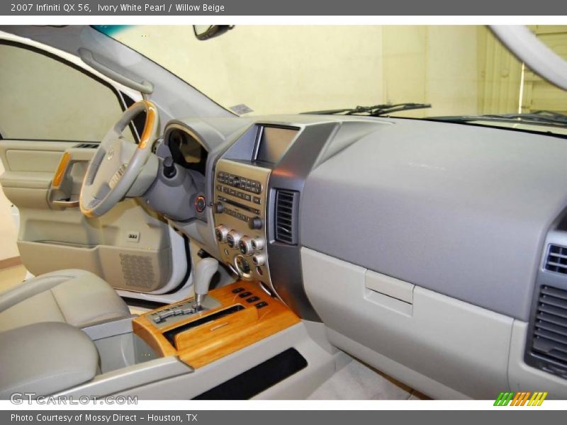 Ivory White Pearl / Willow Beige 2007 Infiniti QX 56