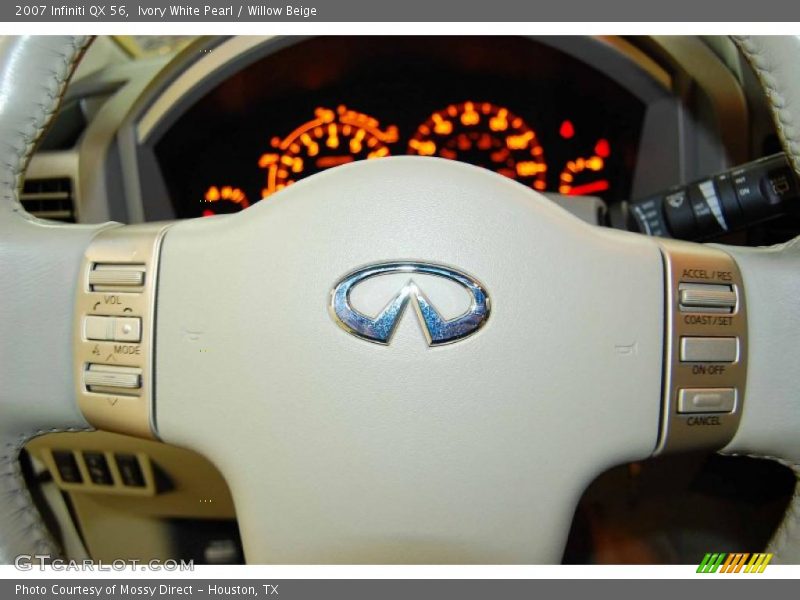 Ivory White Pearl / Willow Beige 2007 Infiniti QX 56