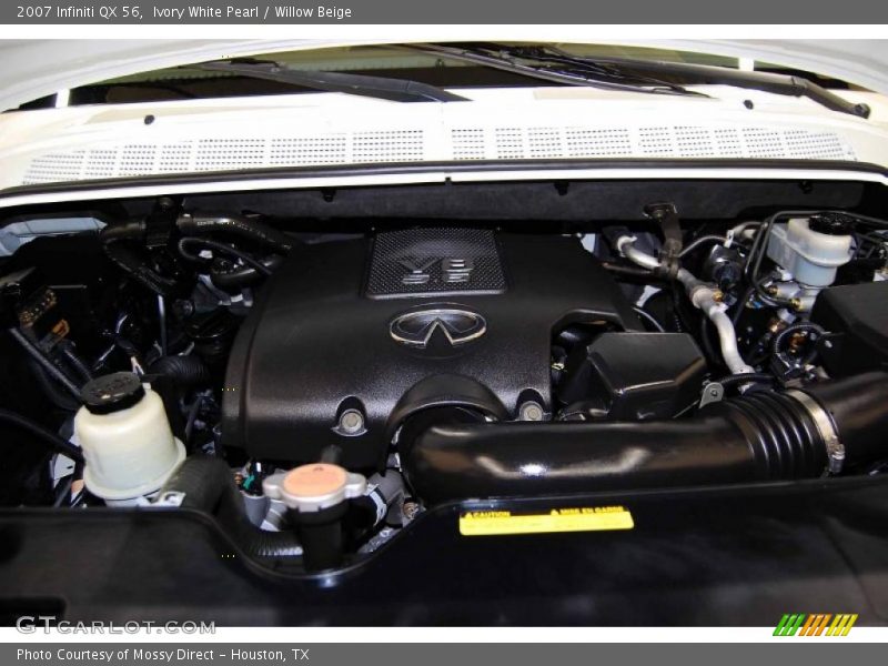 Ivory White Pearl / Willow Beige 2007 Infiniti QX 56
