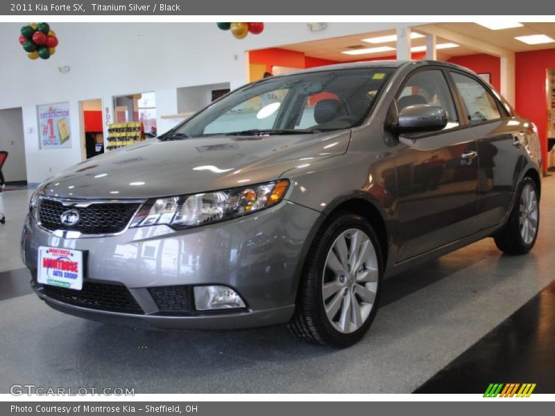 Titanium Silver / Black 2011 Kia Forte SX