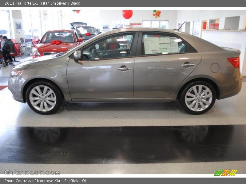 Titanium Silver / Black 2011 Kia Forte SX