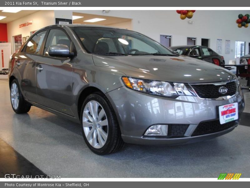 Titanium Silver / Black 2011 Kia Forte SX