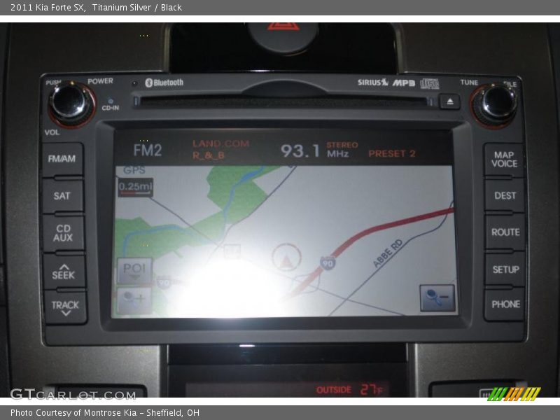 Titanium Silver / Black 2011 Kia Forte SX