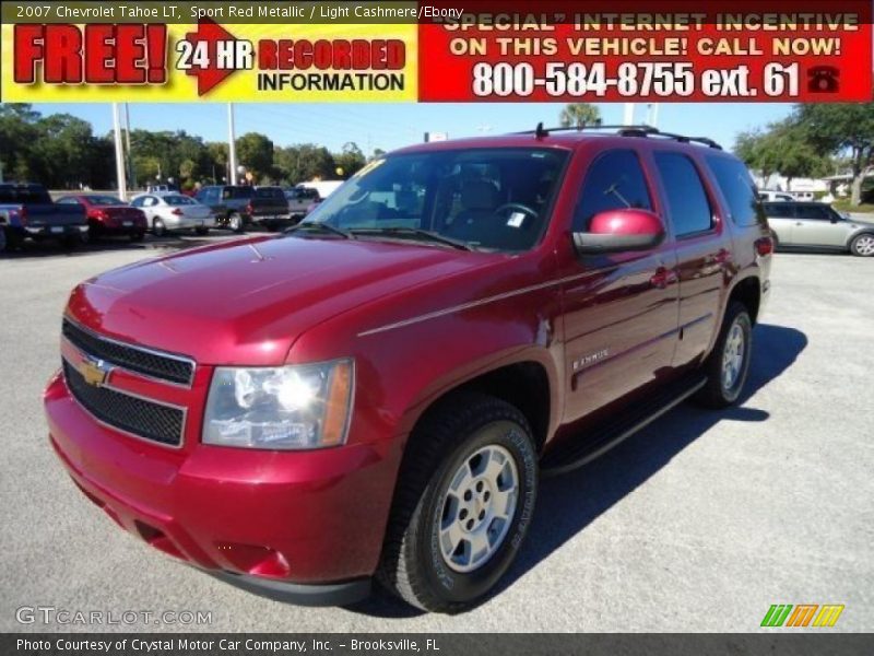 Sport Red Metallic / Light Cashmere/Ebony 2007 Chevrolet Tahoe LT