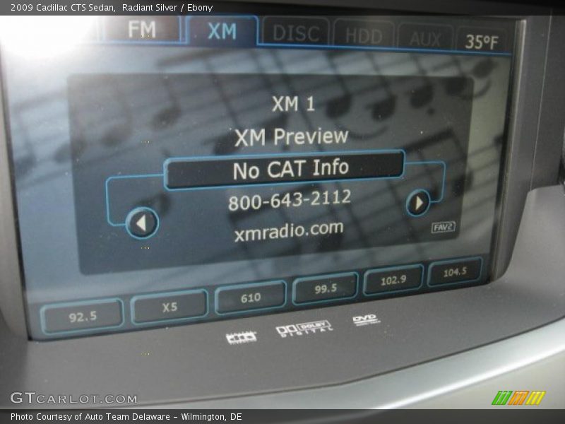 Radiant Silver / Ebony 2009 Cadillac CTS Sedan