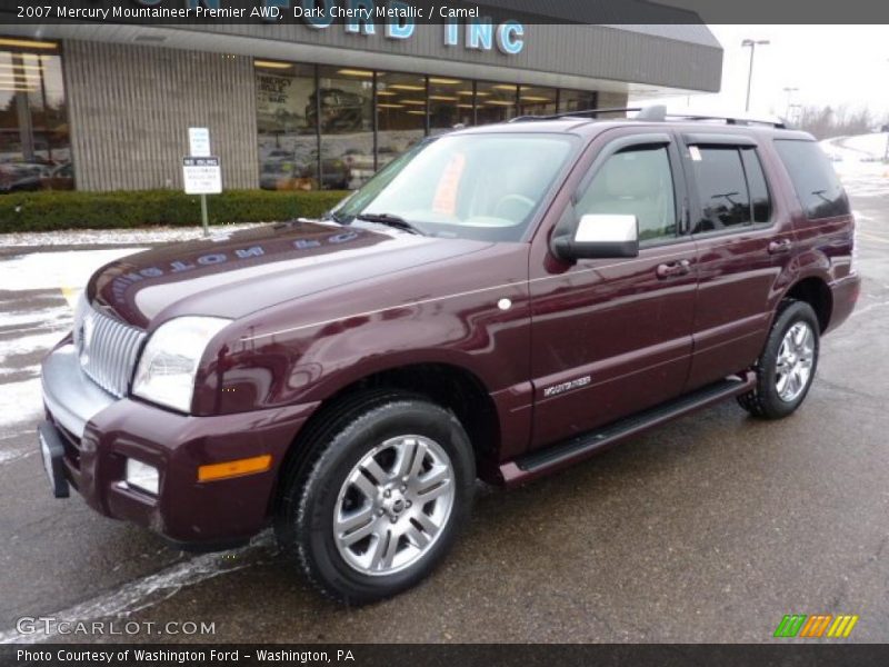 Dark Cherry Metallic / Camel 2007 Mercury Mountaineer Premier AWD