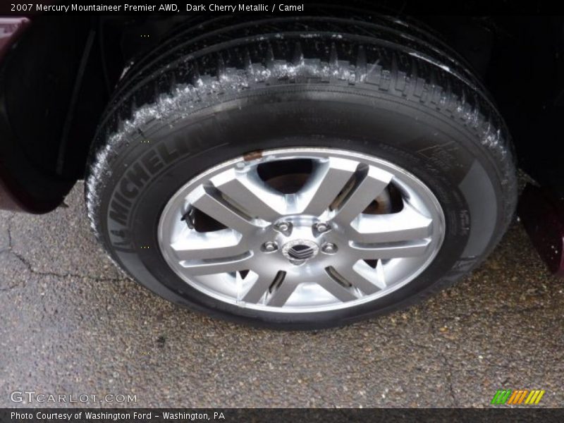Dark Cherry Metallic / Camel 2007 Mercury Mountaineer Premier AWD
