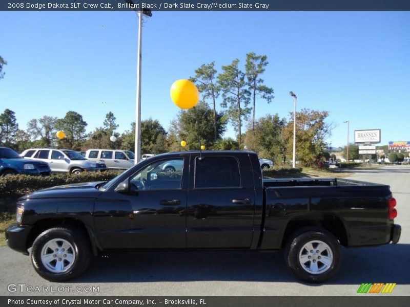 Brilliant Black / Dark Slate Gray/Medium Slate Gray 2008 Dodge Dakota SLT Crew Cab