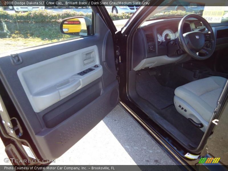 Brilliant Black / Dark Slate Gray/Medium Slate Gray 2008 Dodge Dakota SLT Crew Cab