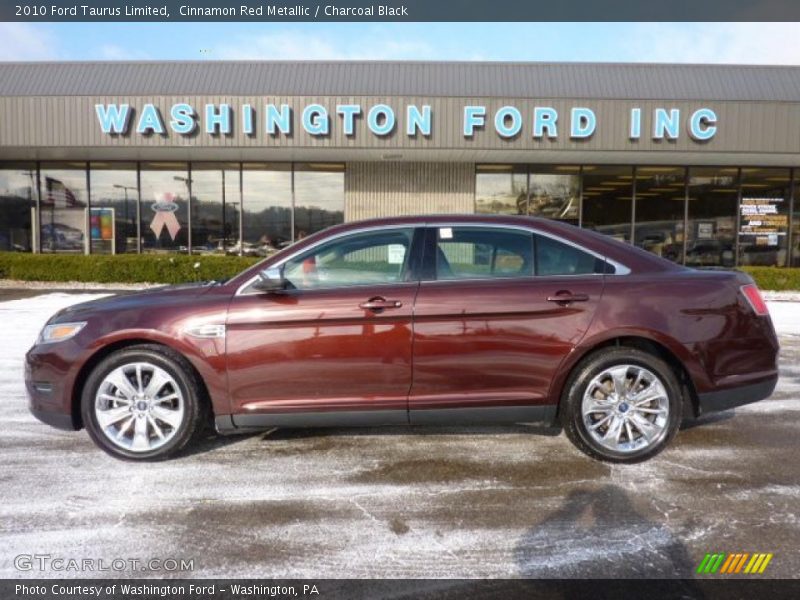 Cinnamon Red Metallic / Charcoal Black 2010 Ford Taurus Limited