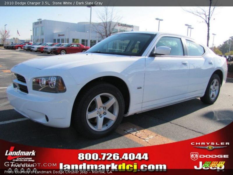 Stone White / Dark Slate Gray 2010 Dodge Charger 3.5L