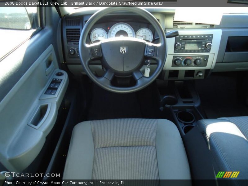 Brilliant Black / Dark Slate Gray/Medium Slate Gray 2008 Dodge Dakota SLT Crew Cab