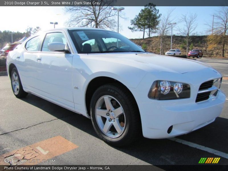 Stone White / Dark Slate Gray 2010 Dodge Charger 3.5L