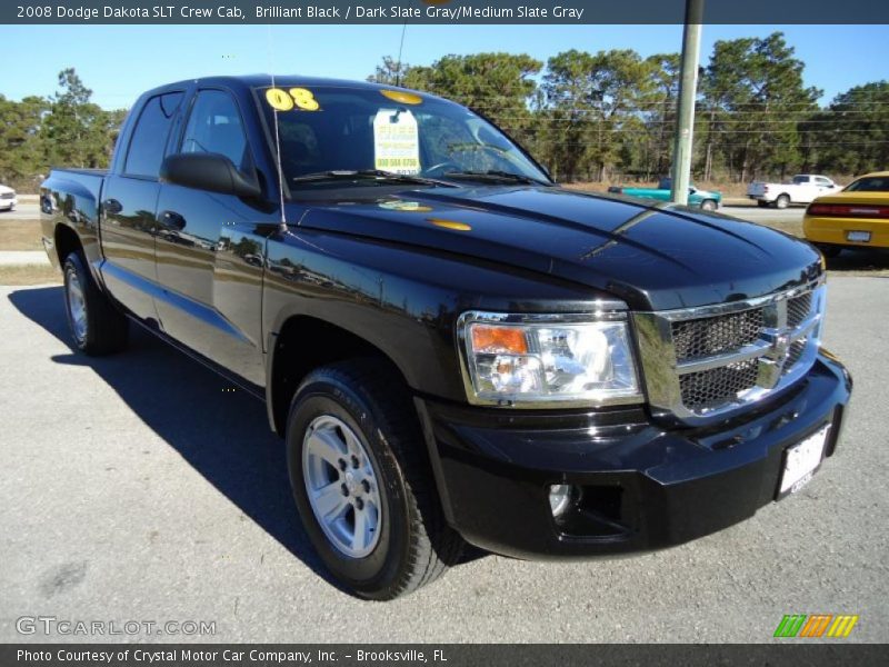 Brilliant Black / Dark Slate Gray/Medium Slate Gray 2008 Dodge Dakota SLT Crew Cab