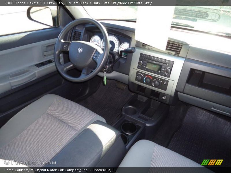 Brilliant Black / Dark Slate Gray/Medium Slate Gray 2008 Dodge Dakota SLT Crew Cab