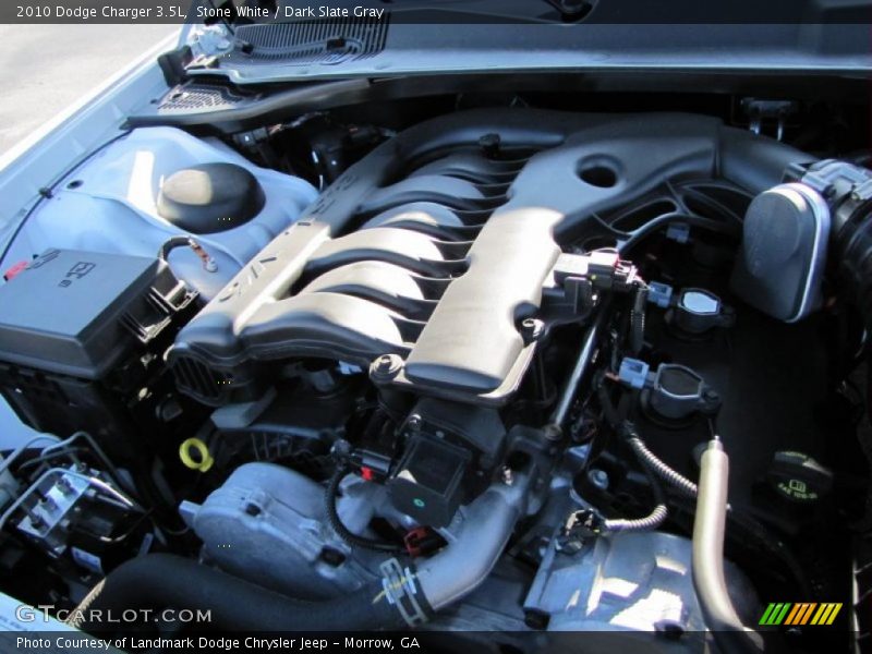 Stone White / Dark Slate Gray 2010 Dodge Charger 3.5L
