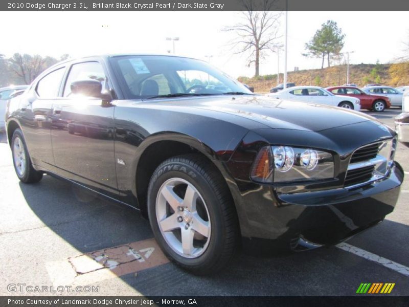 Brilliant Black Crystal Pearl / Dark Slate Gray 2010 Dodge Charger 3.5L