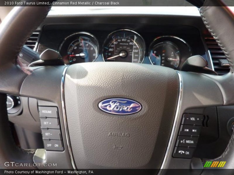 Cinnamon Red Metallic / Charcoal Black 2010 Ford Taurus Limited