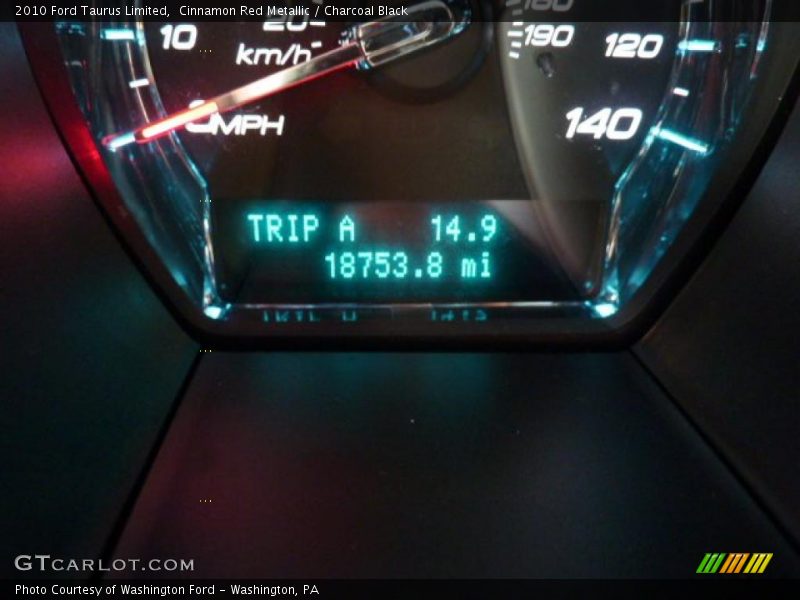 Cinnamon Red Metallic / Charcoal Black 2010 Ford Taurus Limited