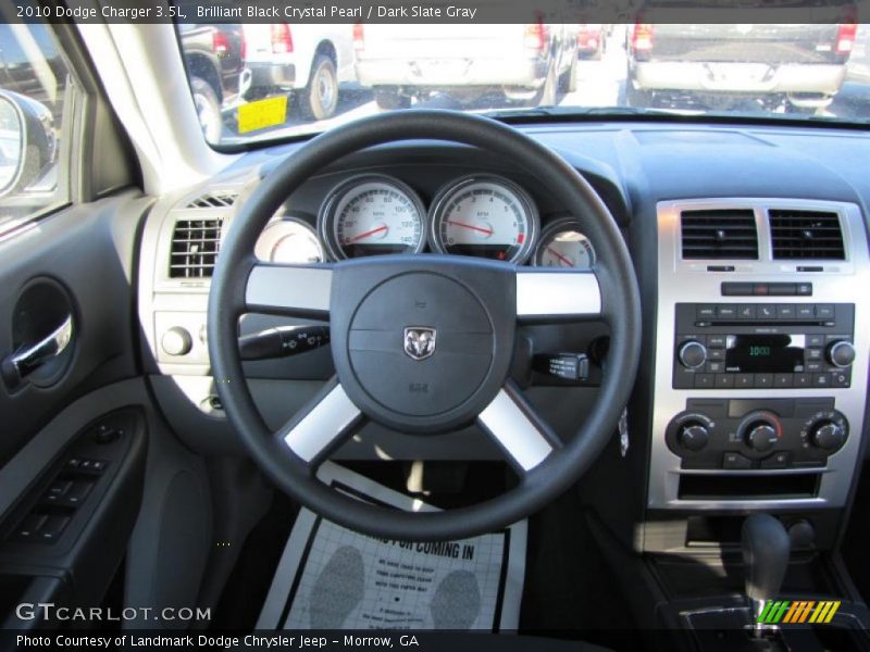 Brilliant Black Crystal Pearl / Dark Slate Gray 2010 Dodge Charger 3.5L