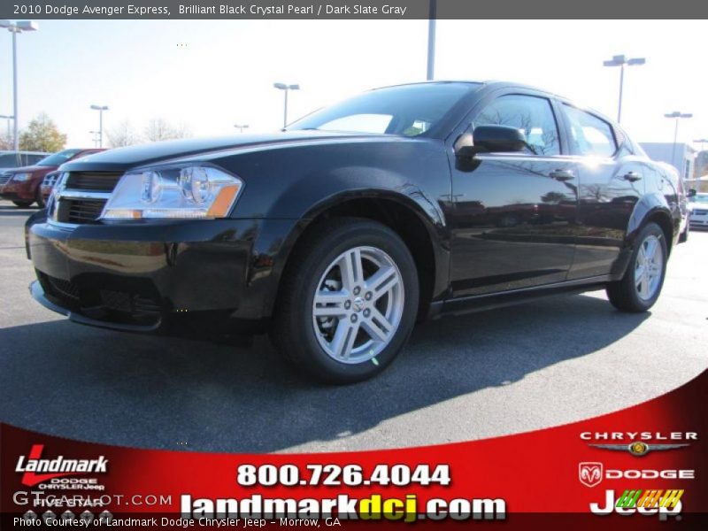 Brilliant Black Crystal Pearl / Dark Slate Gray 2010 Dodge Avenger Express