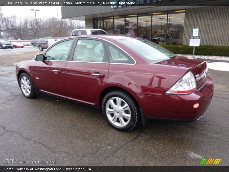 Merlot Metallic / Medium Light Stone 2008 Mercury Sable Premier AWD Sedan