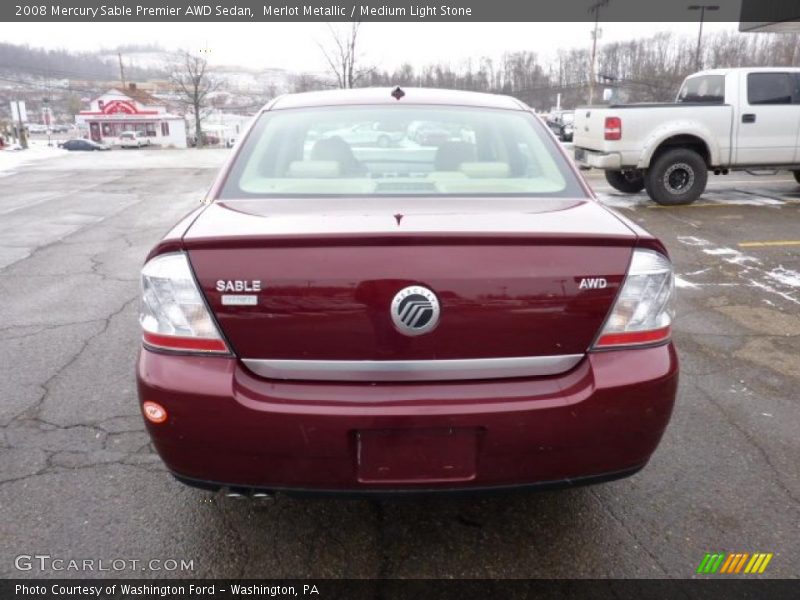 Merlot Metallic / Medium Light Stone 2008 Mercury Sable Premier AWD Sedan