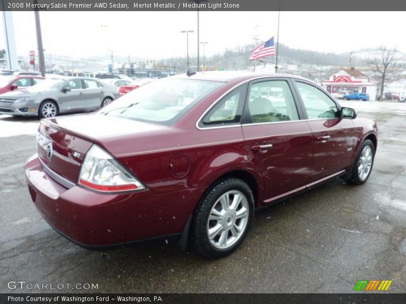 Merlot Metallic / Medium Light Stone 2008 Mercury Sable Premier AWD Sedan