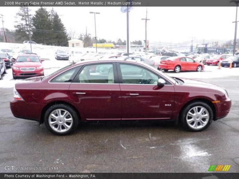 Merlot Metallic / Medium Light Stone 2008 Mercury Sable Premier AWD Sedan
