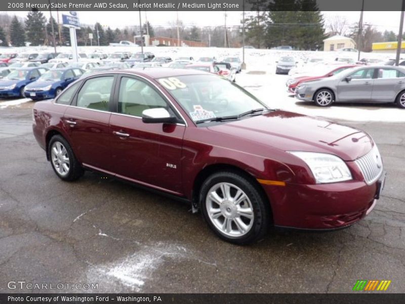 Merlot Metallic / Medium Light Stone 2008 Mercury Sable Premier AWD Sedan