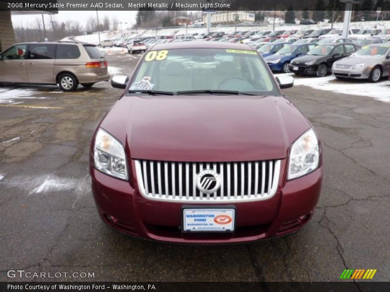 Merlot Metallic / Medium Light Stone 2008 Mercury Sable Premier AWD Sedan
