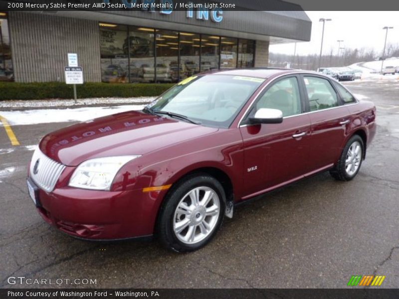 Merlot Metallic / Medium Light Stone 2008 Mercury Sable Premier AWD Sedan