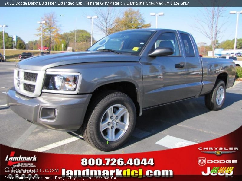 Mineral Gray Metallic / Dark Slate Gray/Medium Slate Gray 2011 Dodge Dakota Big Horn Extended Cab