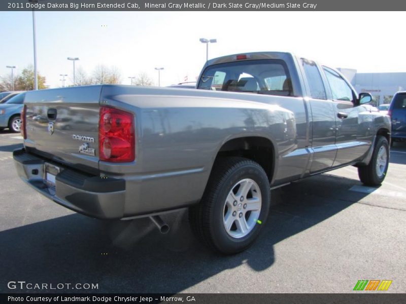 Mineral Gray Metallic / Dark Slate Gray/Medium Slate Gray 2011 Dodge Dakota Big Horn Extended Cab