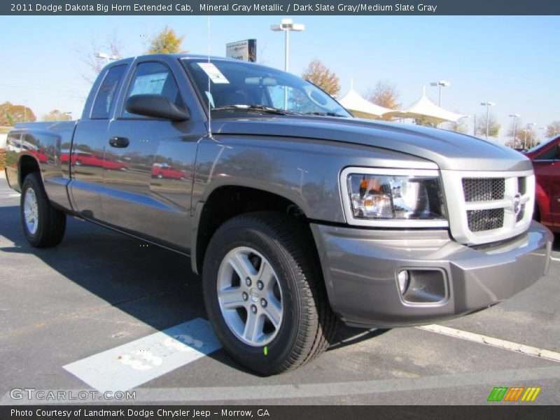 Mineral Gray Metallic / Dark Slate Gray/Medium Slate Gray 2011 Dodge Dakota Big Horn Extended Cab