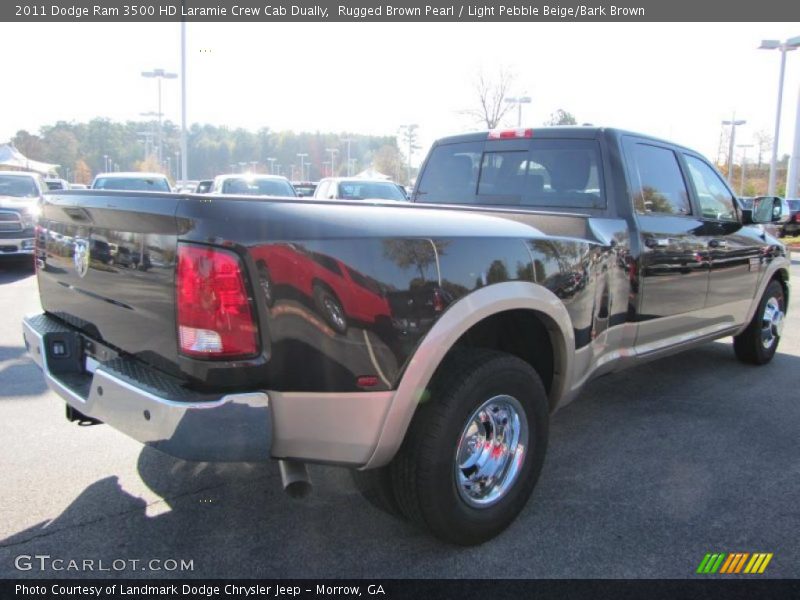 Rugged Brown Pearl / Light Pebble Beige/Bark Brown 2011 Dodge Ram 3500 HD Laramie Crew Cab Dually