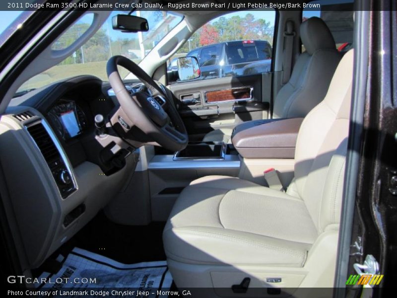 Rugged Brown Pearl / Light Pebble Beige/Bark Brown 2011 Dodge Ram 3500 HD Laramie Crew Cab Dually