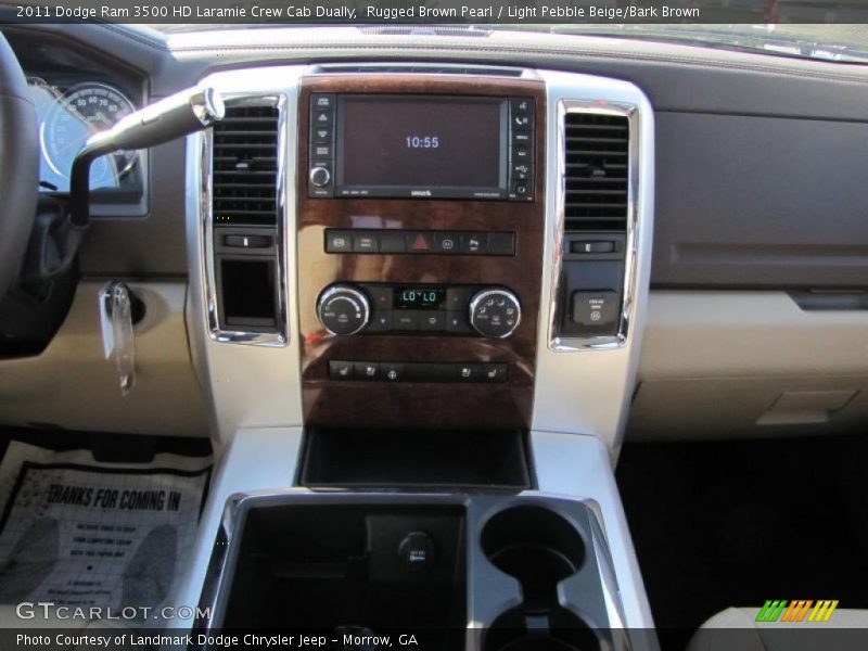 Rugged Brown Pearl / Light Pebble Beige/Bark Brown 2011 Dodge Ram 3500 HD Laramie Crew Cab Dually