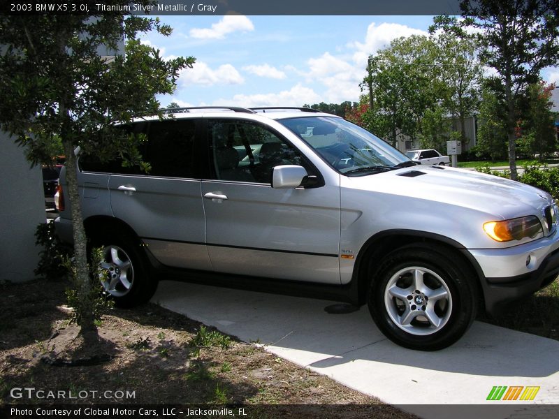 Titanium Silver Metallic / Gray 2003 BMW X5 3.0i
