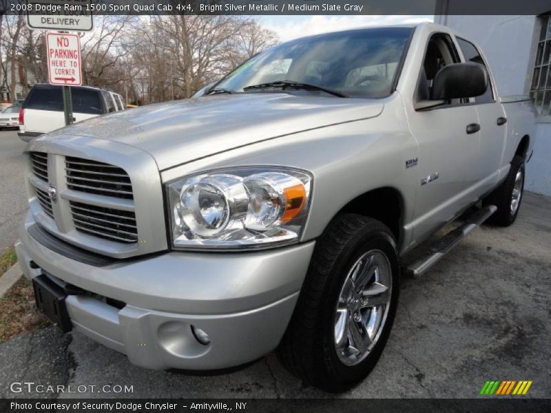 Bright Silver Metallic / Medium Slate Gray 2008 Dodge Ram 1500 Sport Quad Cab 4x4