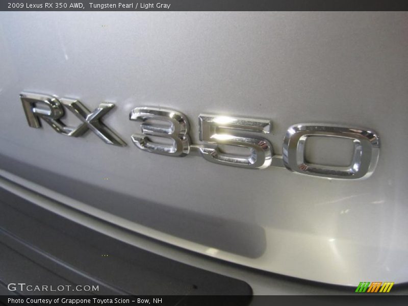 Tungsten Pearl / Light Gray 2009 Lexus RX 350 AWD