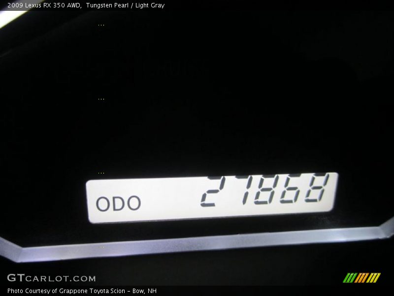Tungsten Pearl / Light Gray 2009 Lexus RX 350 AWD