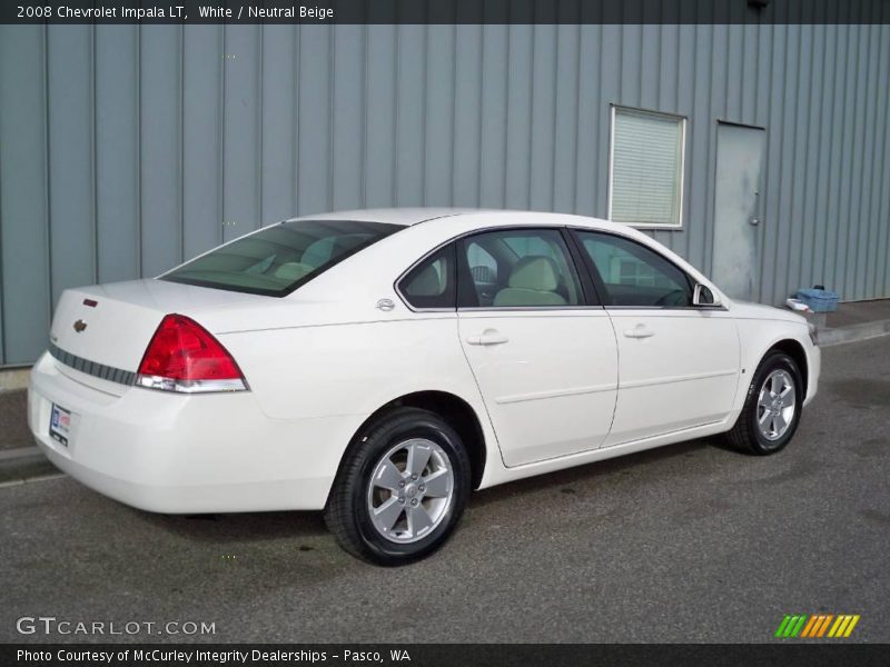 White / Neutral Beige 2008 Chevrolet Impala LT