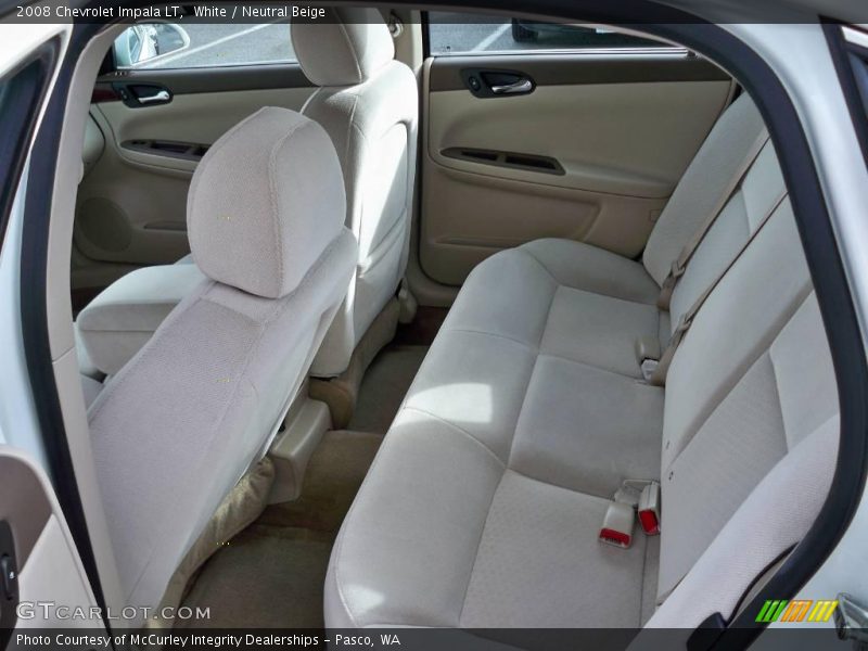 White / Neutral Beige 2008 Chevrolet Impala LT