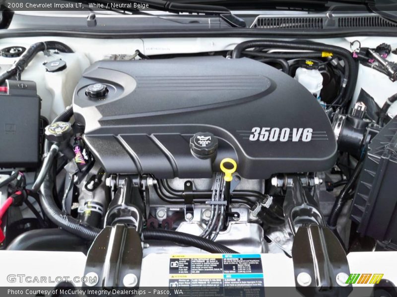 White / Neutral Beige 2008 Chevrolet Impala LT