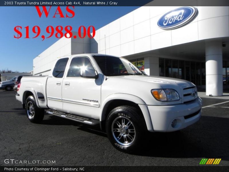 Natural White / Gray 2003 Toyota Tundra Limited Access Cab 4x4