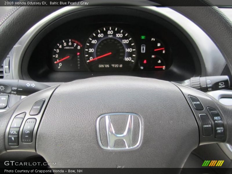 Baltic Blue Pearl / Gray 2008 Honda Odyssey EX