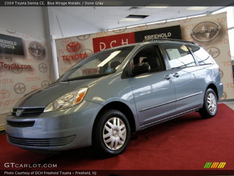 Blue Mirage Metallic / Stone Gray 2004 Toyota Sienna CE